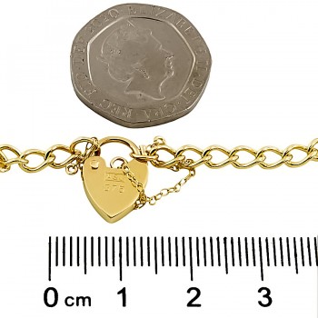 9ct gold 4.3g 7 inch curb Bracelet
